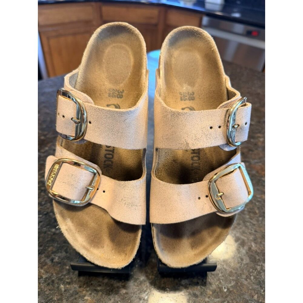 Birkenstock Arizona Big Buckle - Blush Taupe Distressed Nubuck - EU38 (L7/M5)